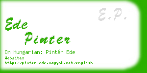 ede pinter business card